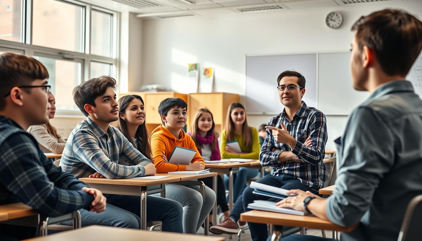 Students working in research laboratory